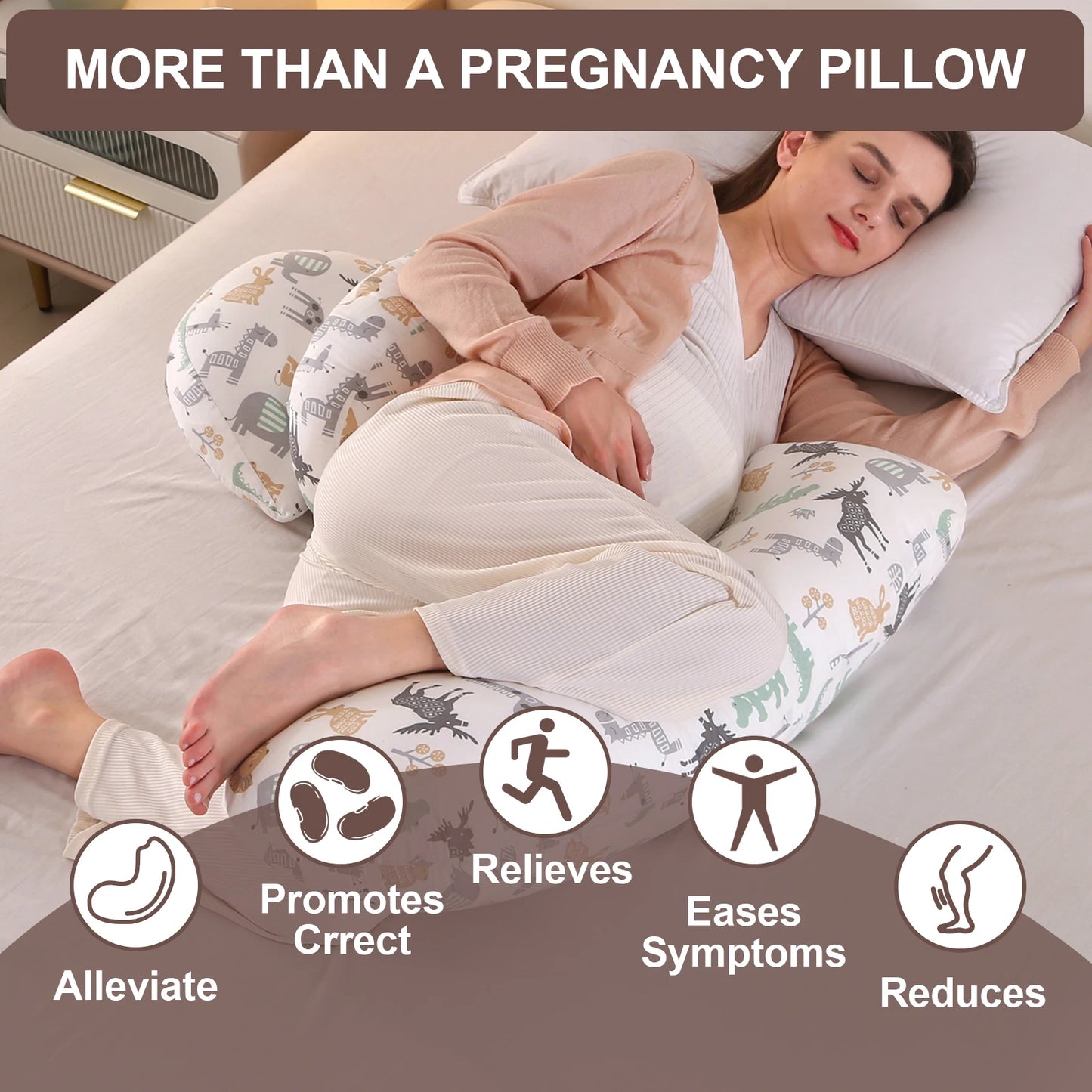 Wedge Pregnancy Pillow for Sleeping 2024 Adjustable Comfort Full Body Pillow Support Pillow for Pregnant Maternity Body Pillow.