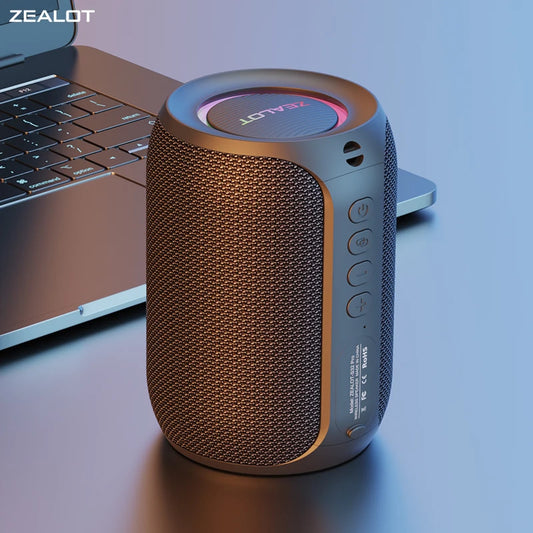 Zealot-S32PRO Powerful Bluetooth Speaker, Bass Wireless, LED Light, Outdoor Speakers, Subwoofer, Waterproof Sound Box Support.
