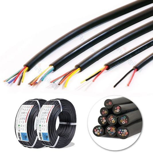 2 Core Wire MultiColor Sheathed Cable 10 9 8 7 6 5 3 4 Core Cable Electronic Audio Wire For Speaker Audio LED Strip Automotive.