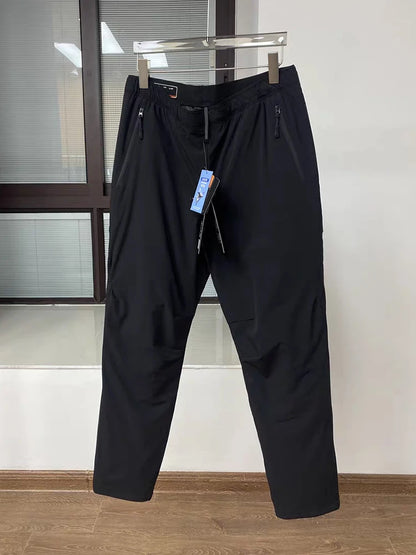 Men's Winter Padded Pants with 3 Zip Pockets 90% White Duck Down Windproof Warm Pants Snow Cold Thermal Down Trousers.