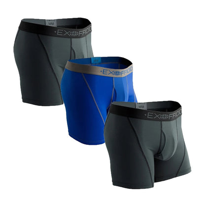 3er-Pack Exofficio Herren-Unterwäsche-Boxershorts mit Fliegen, Herren-Mesh, 15,2 cm, Boxershorts, Unterwäsche, Sport-Boxershorts, leicht, bequem