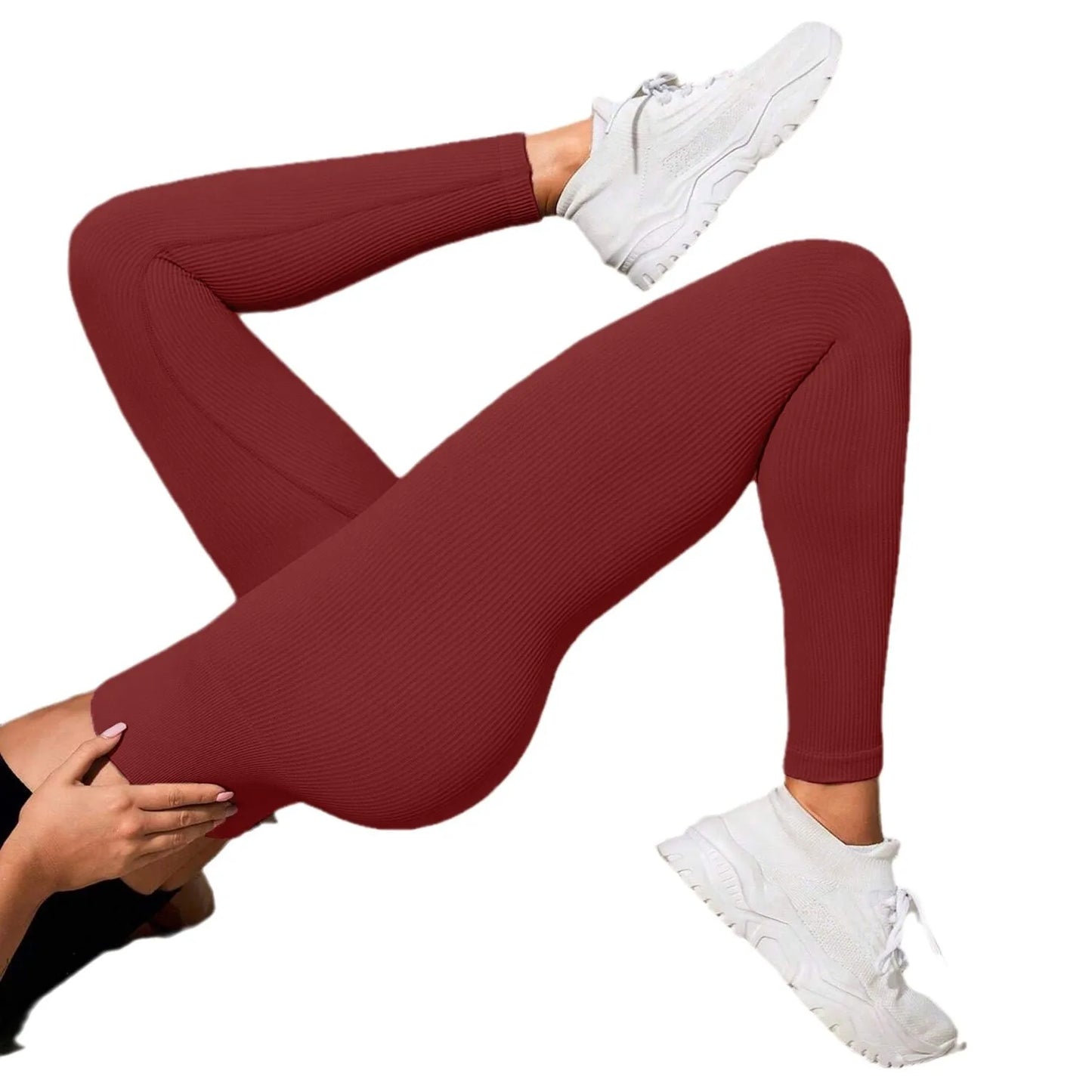 Knitted Seamless Push Up Sport Leggings Women High Waist Tummy Control Gym Workout Fitness Tights Stretchy Butt Yoga Pants.