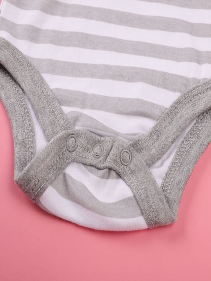 3PCS Sommer Jungen und Mädchen Nette Muster Hoodie Set Kurzarm Dreieck Overall Neugeborenen Baumwolle Bequeme Overall Pyjamas.