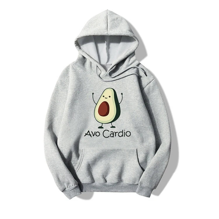 Blessyuki niedlichen Avocados Muster druck lässige Hoodies Frauen Herbst Winter neue einfache Langarm Student Sweatshirt plus Größe Top