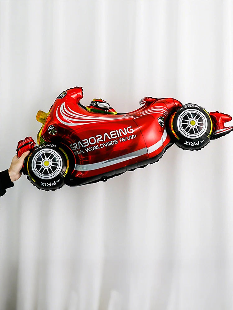 5/120-teiliges Racing-Themen-Party-Ballon-Set, Blitz, Gold-Champion, Autoreifen-Luftballons für Renn-Geburtstagsparty-Dekorationen.