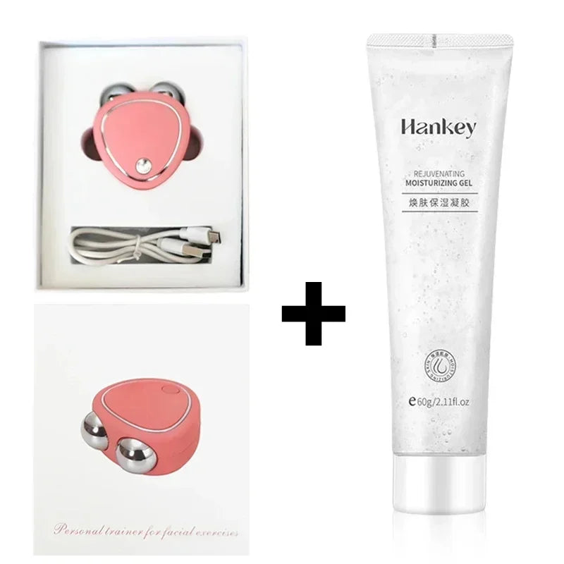 EMS Facial Massager Microcurrent Face Lifting Machine Roller Charging Facial Skin Rejuvenation Beauty Tightening Anti Wrinkle.