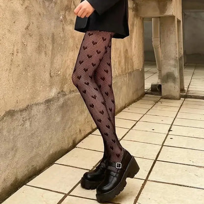 Sexy Fishnet Stockings Black Lolita Body High Socks Kawaii Long Fish Net Pantyhose Mesh Tights Lingerie Skin JK Waist Hosiery