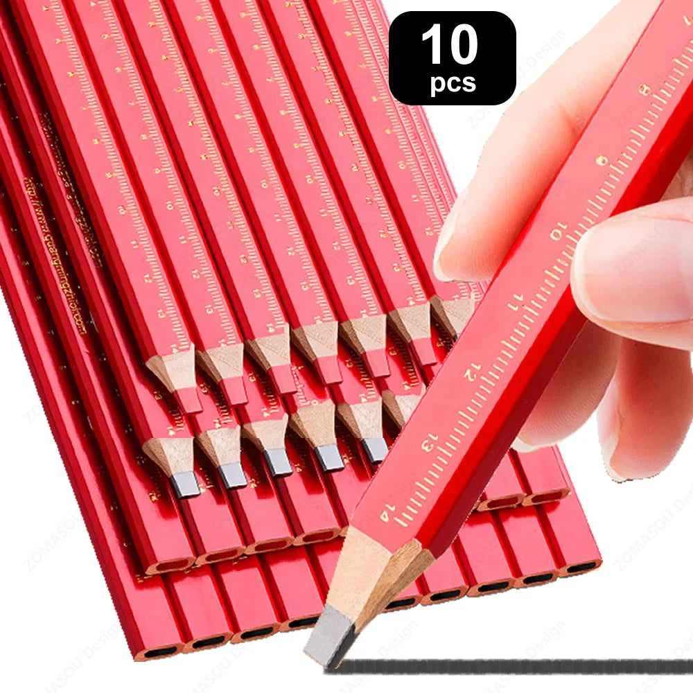 150–1 Stück robuste achteckige Hartschwarz-Schreinerbleistifte, Holzbearbeitungsstifte, speziell für die Markierung von Holzbeton.