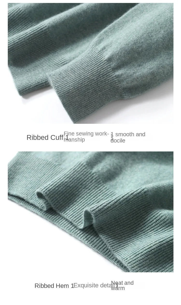 2025 100% Pure Merino Wool Men's Round Neck Pullover Solid Color Plus Size Casual Sweater Autumn And Winter Sports Cashmere Top