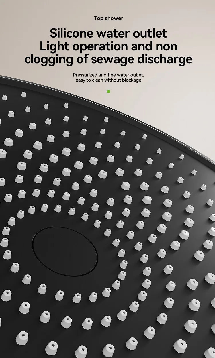 Four Ways Water Outlet Shower System Rainlfall Pressurized Sunflower Shower Set Wall Mounted Hot Cold Bathroom Shower Faucet Set