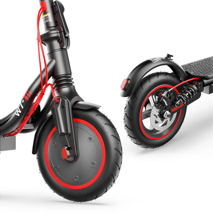 ISCOOTER W7 Electric Scooter Adults 650W motor 36V10.5Ah E-Scooter 8.5"Inflatable road Tires Foldable EScooter.