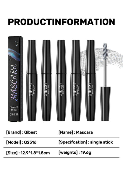 5 Colors Diamond Shimmering Mascara Long Lasting Makeup 3D Volume Eyelashes Curling Glitter Mascara Eye Lash Female Cosmetic