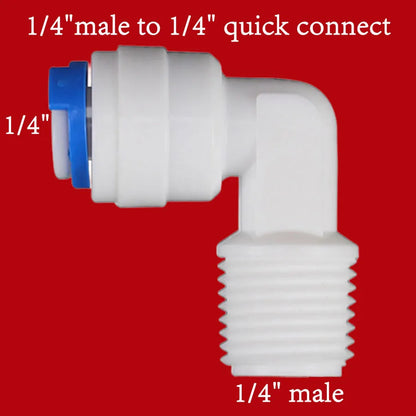 Water Purifier Accessories 1/4" 3/8" OD Hose To 1/4" 3/8" 1/2" Aquarium Quick Fitting RO Water Plastic Pipe Coupling Connector