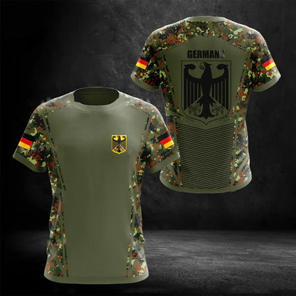 Fashionable and Lnteresting Germany Pictures For Men's T-Shirts Trend Digital Printing Casual Round Neck Short Sleeved.