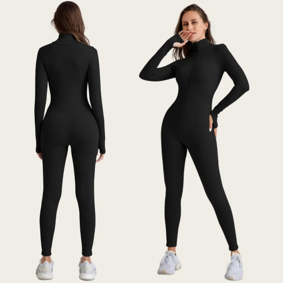 Seamless Zipper Women's Yoga Suit Quick Dry Fitness Running Sportswear Cross-Border European American Style Autumn/Winter.