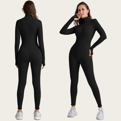 Seamless Zipper Women's Yoga Suit Quick Dry Fitness Running Sportswear Cross-Border European American Style Autumn/Winter.