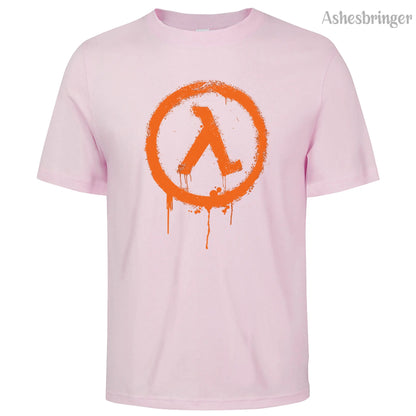 Men's Cotton Crew Neck Half Life Graphic Print T-Shirt Street Casual Style Tops For Men and Women.