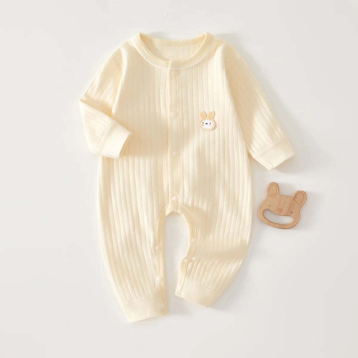 AYNIGIELL Frühling und Herbst 0-12 Monate Baby-Strampler Hochwertiger Neugeborenen-Overall aus 100 % Baumwolle für Neugeborene, Jungen und Mädchen