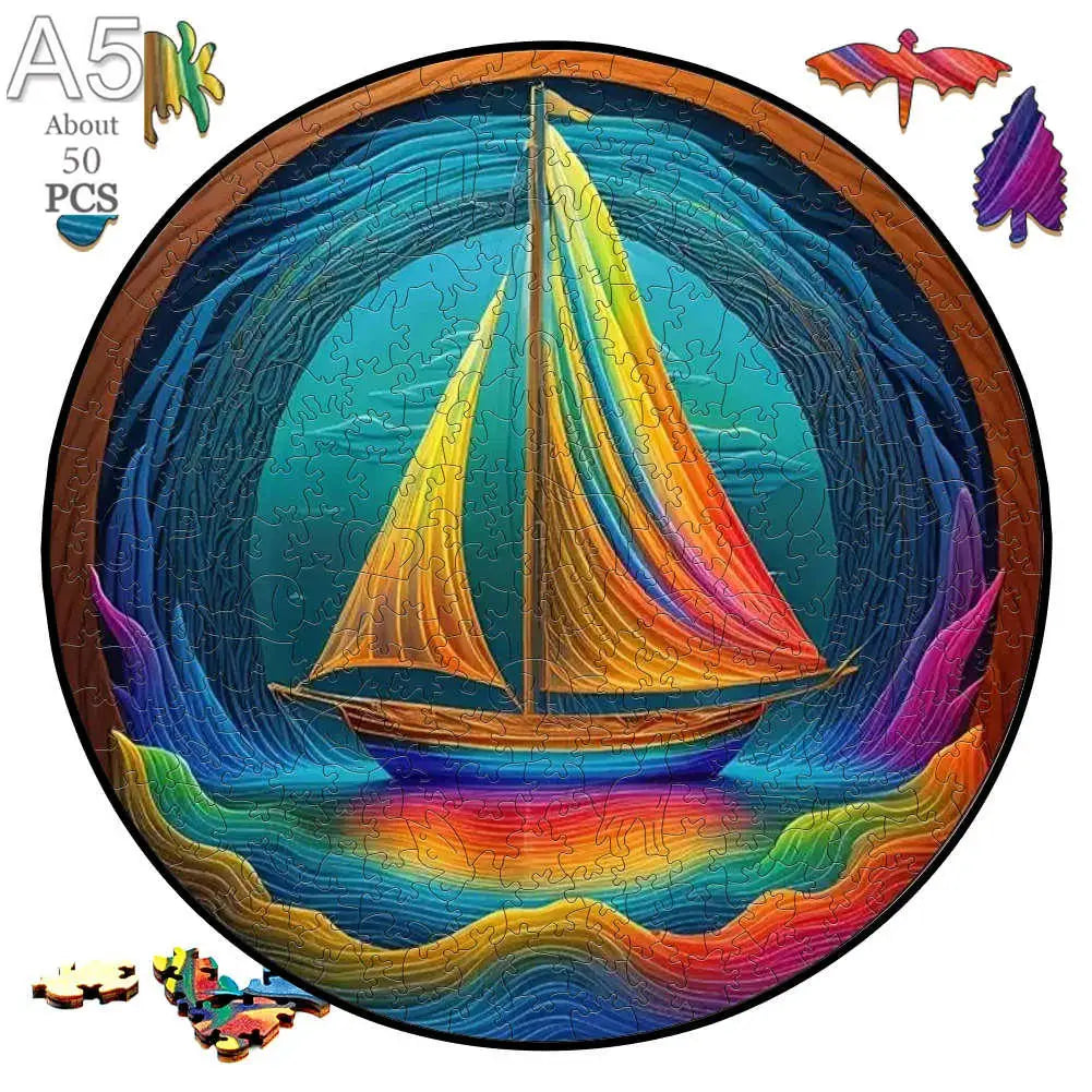 Giraffe Wooden Animal Puzzle Medium Difficulty Wood Jigsaws for Kids Adults Dragonfly Jigsaw Interesting Intelligent Toys