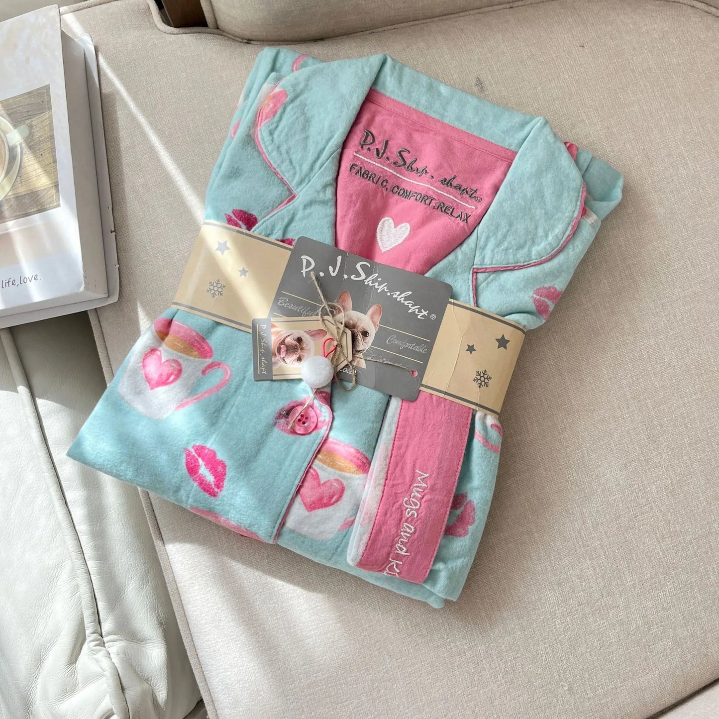 Matching Pajamas 2 Piece Set Women Pj Sets Women 2 Piece Set Outfit 100% Cotton Pajamas for Women Loungwear Set Loose Sleepwear.