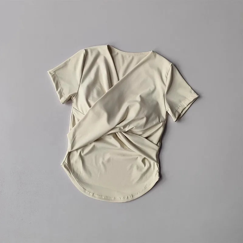 Sexy sports  Yoga Shirt Women Sports Bra Quick Dry Training Pilates Cover Up yoga shirts built in cup gym shirt  sports crop top.