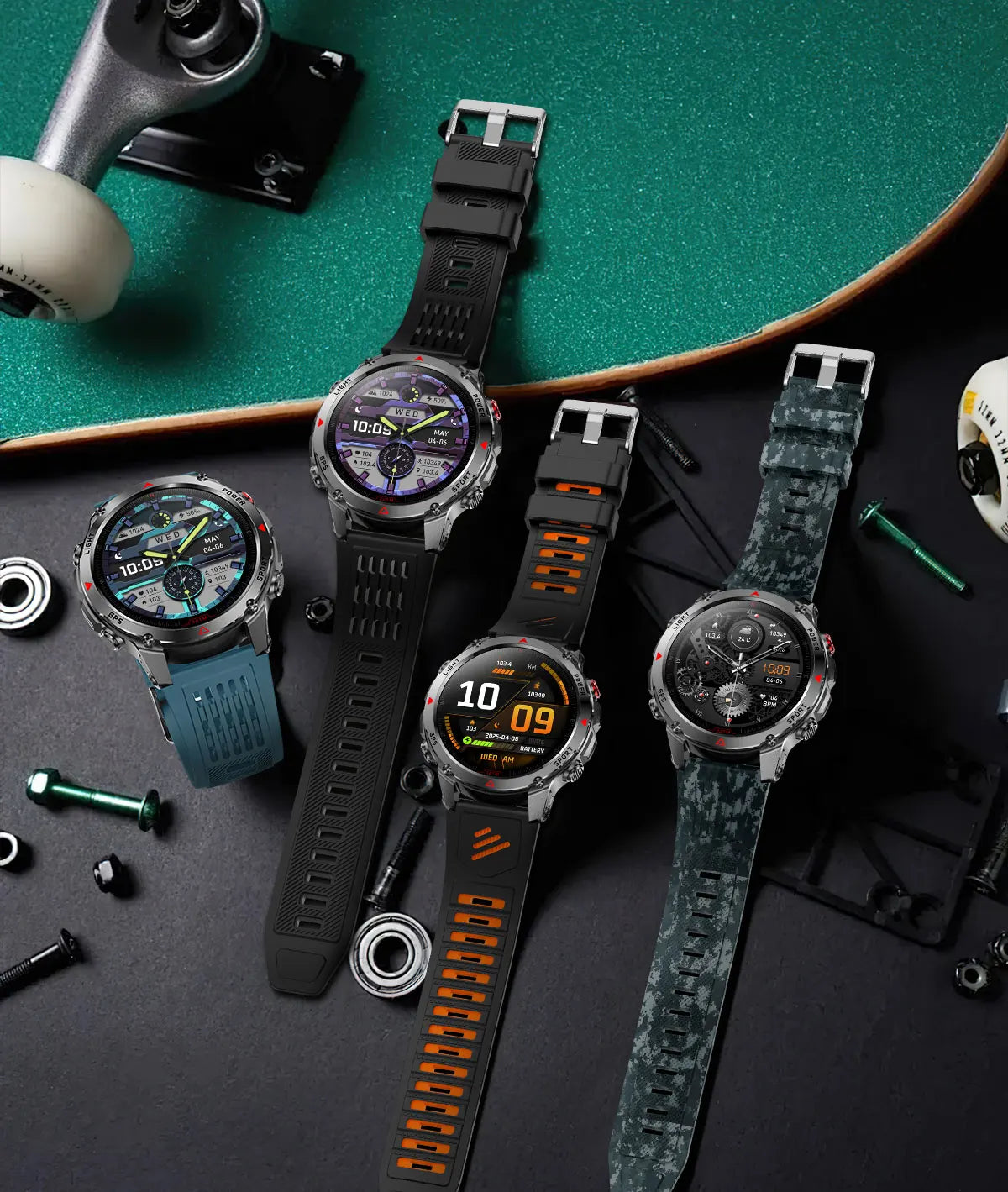 2025 New Military T-Rex 3 GPS Sports SmartWatch Compass Altimeter IP69K Waterproof Battery Call heart rate Fitness Bracelet Men