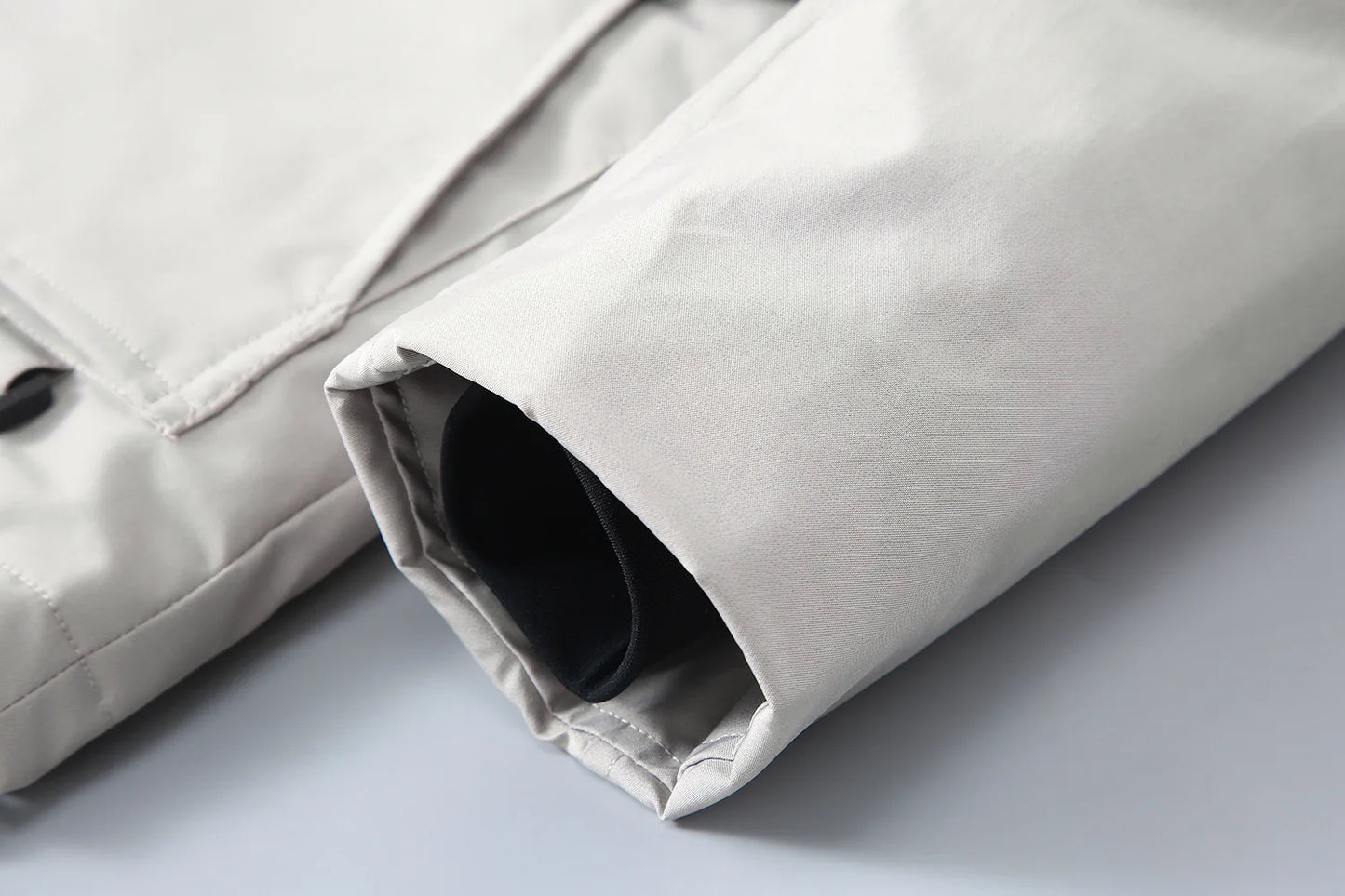 Compass Top Patch Italian Luxury Style  men's Solid color pointy collar single-breasted quilted jacket Nylon Grade 3 waterproof.