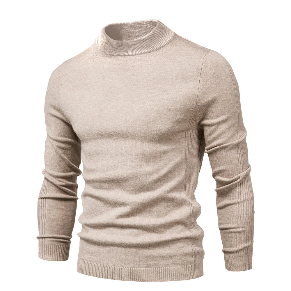 New Winter Turtleneck Thick Mens Sweaters Casual Turtle Neck Solid Color Quality Warm Slim Turtleneck Sweaters Pullover Men.