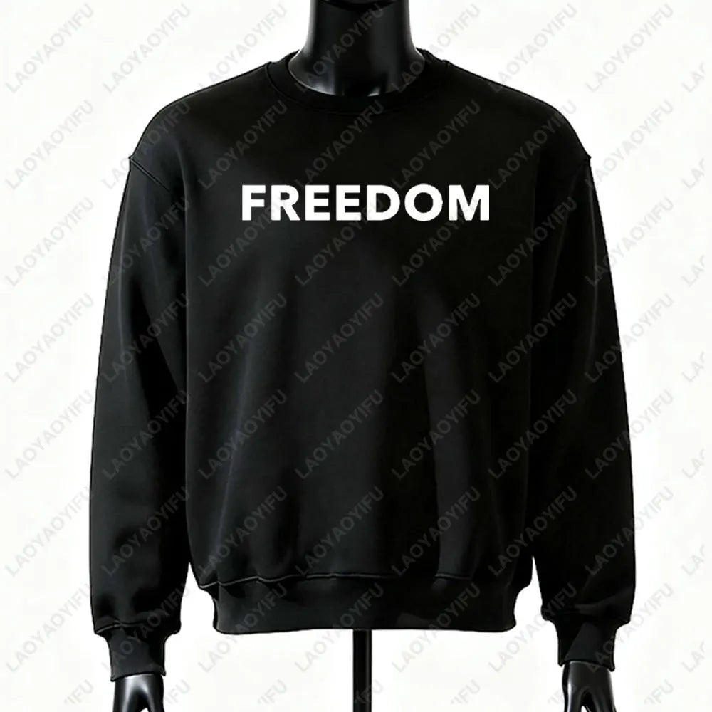 FREEDOM Charlie Kirk Sweatshirt Unisex Free Speech Patriotic Love America Sweatshirt Hoodie Republican Unisex Hooded Sweatshirt.