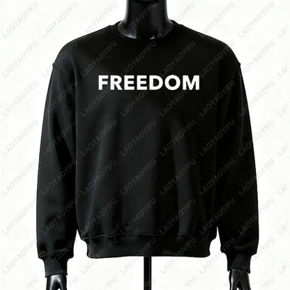 FREEDOM Charlie Kirk Sweatshirt Unisex Free Speech Patriotic Love America Sweatshirt Hoodie Republican Unisex Hooded Sweatshirt.