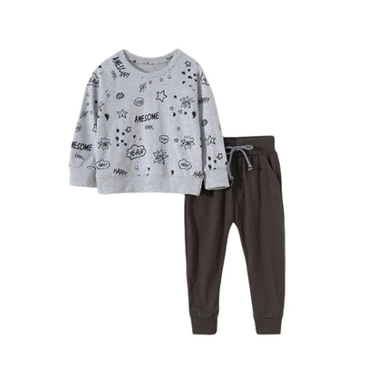   Jumping Meters New Baby Boys Clothing Sets Autumn Winter Cartoon Tiger Printed Cotton Boys Girls Outfit Long Sleeve Shirt Pant