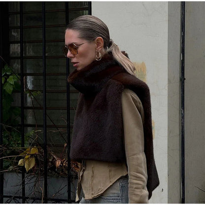 Schwarz Luxus Faux Pelzmantel Frauen Mode Oansatz Langarm Flauschigen Lose Jacke 2025, Winter Dame Verdicken Warme Straße Outwear