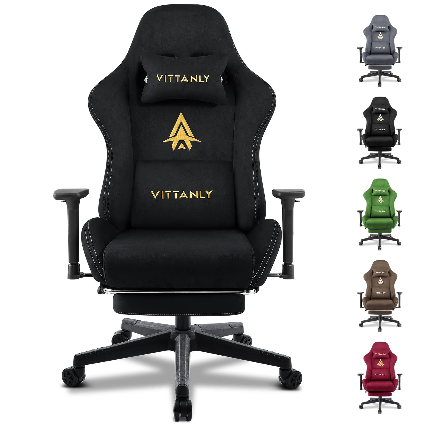 Marke Gaming Stuhl Luxuriöse Atmungsaktive Faux Wildleder Büro Stuhl Gaming Stuhl Mit Fußstütze Stuhl Kopfstütze Ergonomische Spiel Stuhl