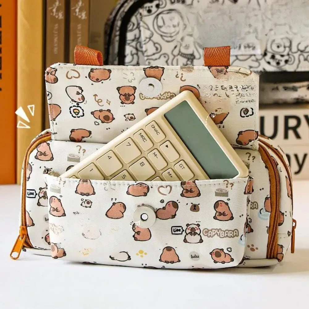 Großes rundes Stiftetui, Federmäppchen, Schreibwaren-Aufbewahrungsbox, Organizer, Studentengeschenke, Aufbewahrungstasche für Schulbedarf.