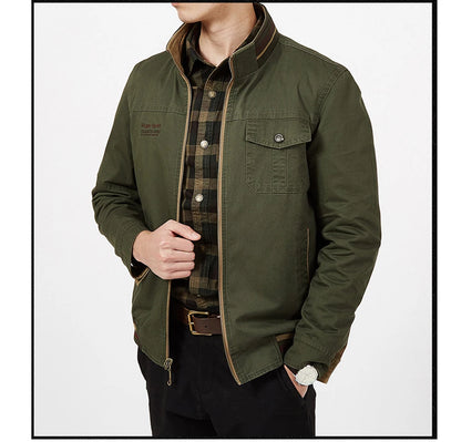 DIMUSI Autumn Men's Double-sided Military Jacket Casual Man Cotton Business Coats Fashion Men Multi-pocket Jackets Clothing 8XL.