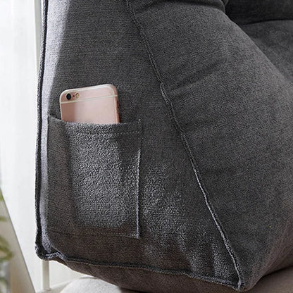 Bed Triangular Cushion Chair Bedside Lumbar Chair Backrest Lounger Lazy Office Chair Reading Living Room Pillow Household Decor.