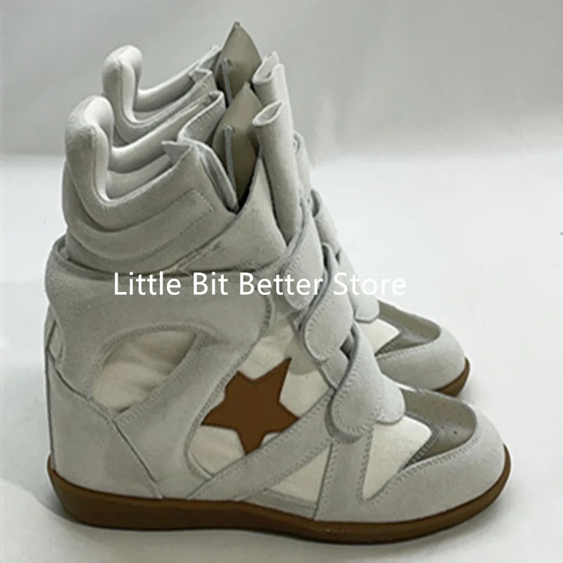 Autumn Winter Luxury Brand Design Women Ankle Boots Fashion Height Increasing Casual Shoes Leather Women Motorcycle Boots 2026.