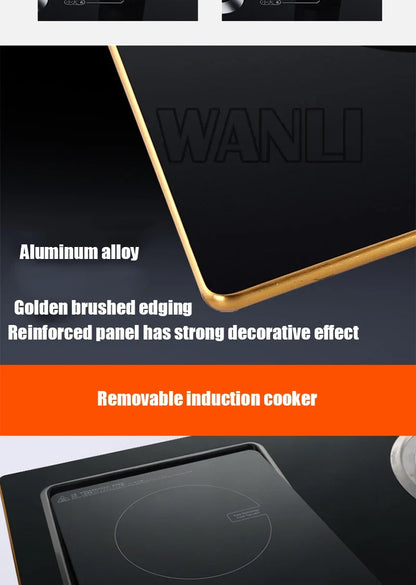 7.0KW Household Single-Burner Gas Stove/Single Induction Cooker/Electric Dual Purpose Stove/Toughened Glass Panel