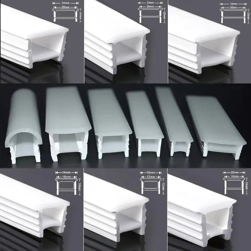 Flexible Embedded LED Neon Tube Silica Gel Covering Silicone Diffuse Channel DIY Outdoor Waterproof Strip Light WS2812B WS281.