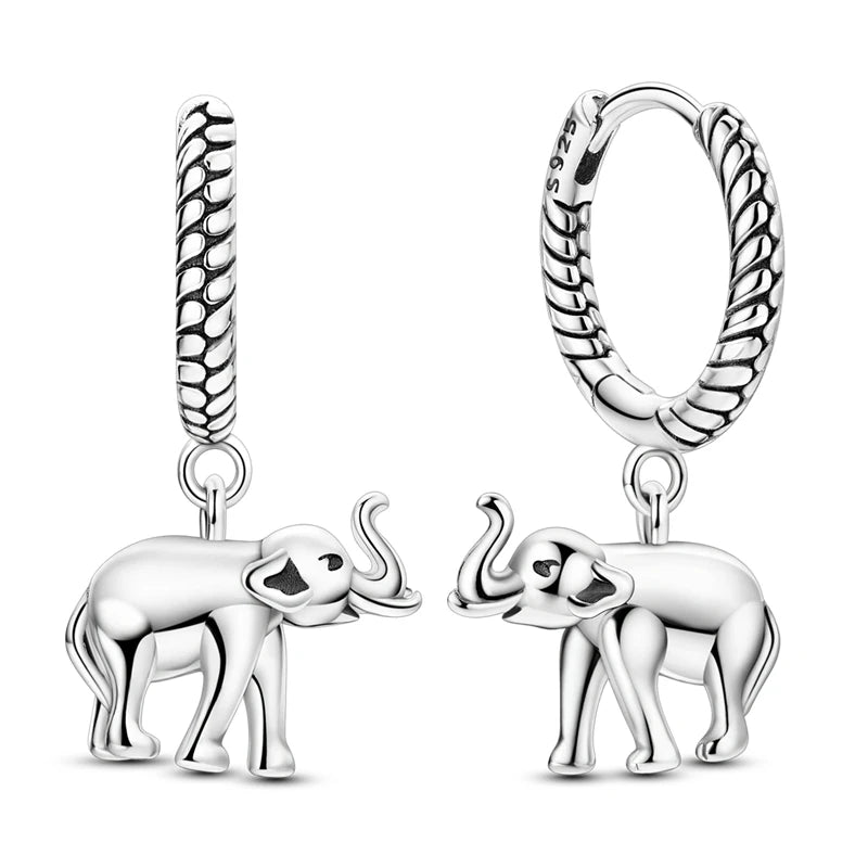 2025 New 925 Sterling Silver Hoop Earrings Flowers Zircon Drop Earrings Stud For Woman Fine Birthday Wedding Party Jewelry Gifts