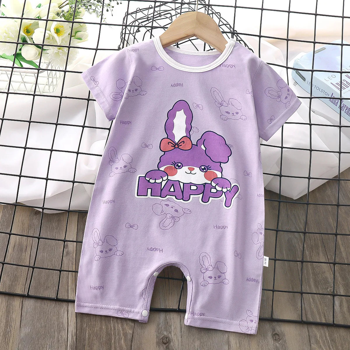 Neugeborenen Sommer Baby Junge Mädchen Cartoon Kurzarm Spielanzug-bodysuit Overall Overall Einem Stück Outfit Kleidung.