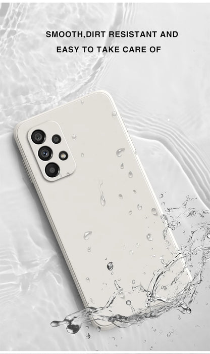 Original Silicone Phone Case for Samsung A32 A42 A52 A52S A72 A13 A23 A33 A53 A73 A14 A24 A34 A54 5G Camera Protective Cover.