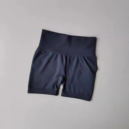 Summer High-Waist Women's Yoga Shorts Breathable Fitness Butt Lift Sports Running Shorts Cycling Push-Up Workout Gym Shorts.