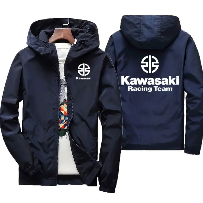 Kawasaki Logo Motorcycle Racing Team Men Jacket Coat Spring Autumn Women Jackets Clothes 2025 New Fashion Couple Clothing Coats.