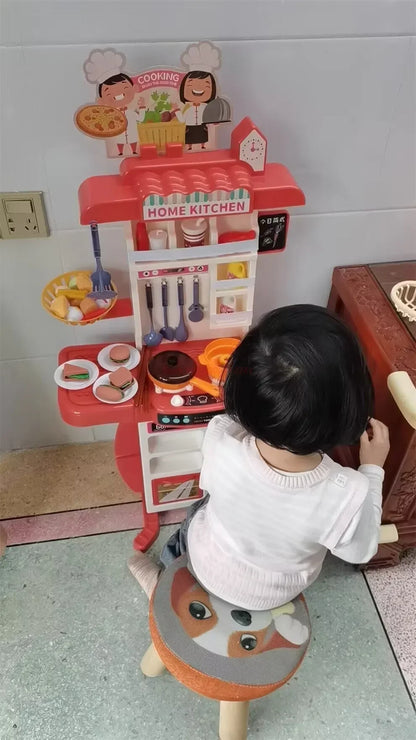 Children's Home Cooking Simulator Kitchen Set Kitchen Girls Cooking Spray Dining Table Toys Christmas Gifts.