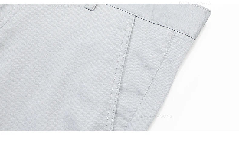 Bamboo Fiber Fabric Men's Casual Pants Summer New Ultra-thin Elastic Soft Straight Business Trousers Classic Black Khaki Gray