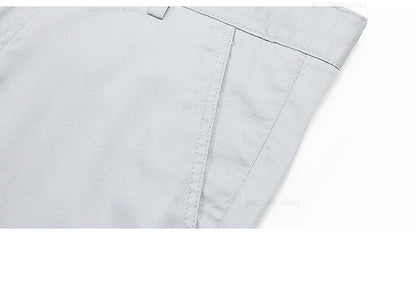 Bamboo Fiber Fabric Men's Casual Pants Summer New Ultra-thin Elastic Soft Straight Business Trousers Classic Black Khaki Gray