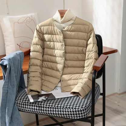 Neuheiten frauen Weiße Ente Unten Liner Puffer Jacke 2023 Herbst Winter Weibliche Warm Halten Koreanische Büro Dame Unten Mantel
