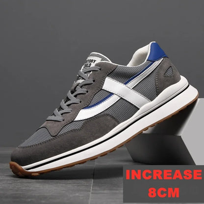 High Quality Flat/6/8 Cm Men Elevator Sneakers Summer Casual Trainers Height Increase Shoes Mesh Student Running Men Lift Shoes