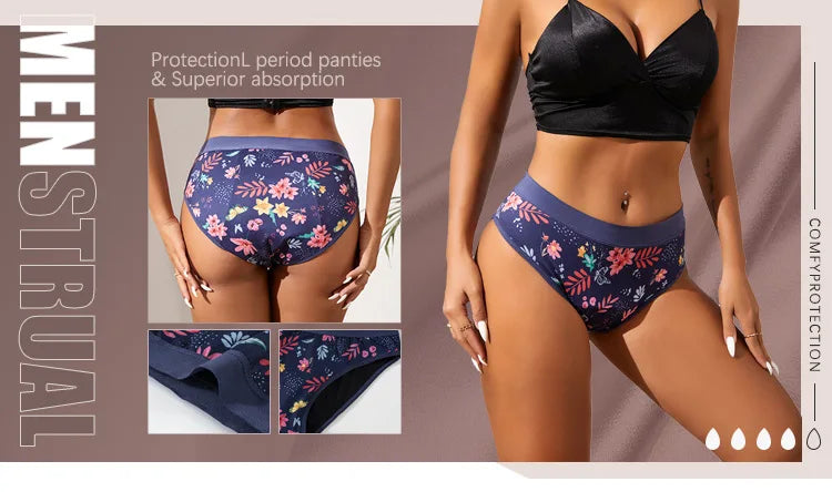 Seamless Swimwear Menstrual Panties 4-Layer Leakproof women's grooming pants Bikini Fast Absorption Summer Beachwear Period Swim.
